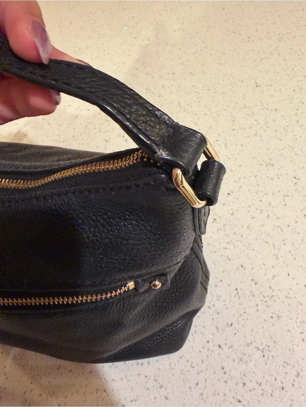 Small kate spade cobble hill Ellen pebble leather crossbody bag black